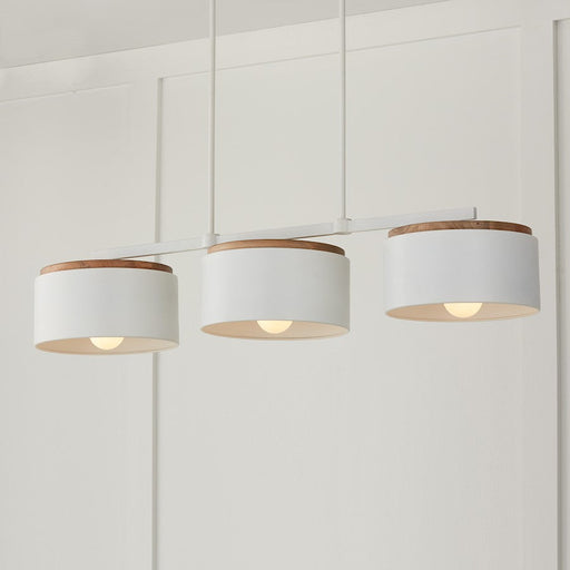 Capital Lighting Liam 3 Light Island, Light Wood/White/White