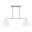 HomePlace Lighting Ross 2 Light Island, Brass/White/White - 852021AW