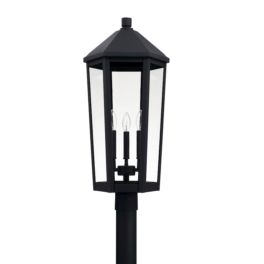 Capital Lighting Ellsworth 3 Light Outdoor Post Mount, Black - 926934BK