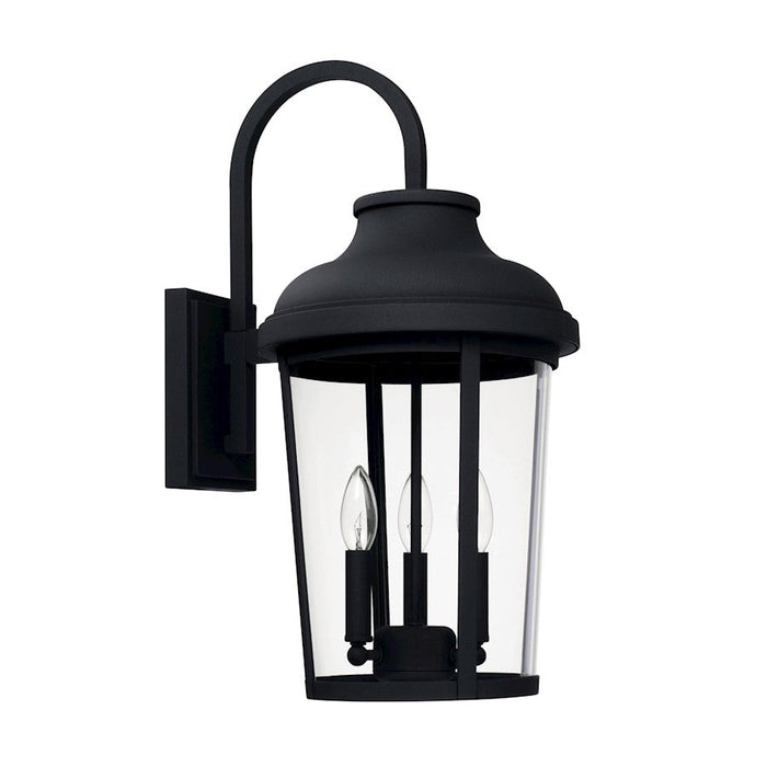 Capital Lighting Dunbar 3 Light Small Outdoor Wall Mount, Black - 927031BK