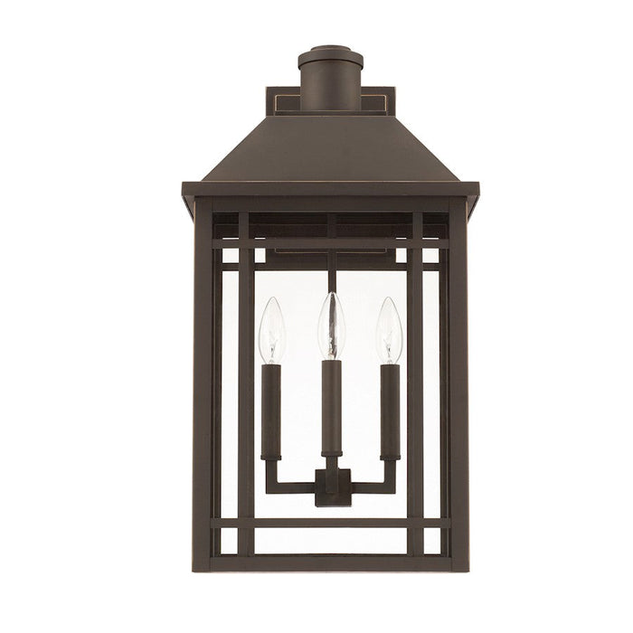 Capital Lighting Braden 3 Light Outdoor Wall Mount, Oiled Bronze - 927131OZ