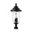 Capital Lighting Ashford 3-Light Outdoor Post Mount, Black/Water - 939832BK