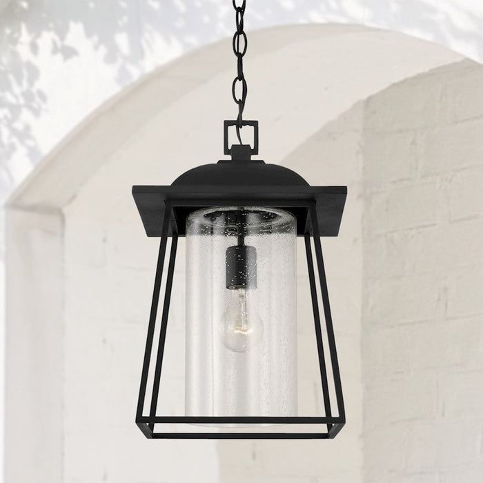 Capital Lighting Durham 1 Light Outdoor Hanging Lantern, Clear