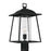 Capital Lighting Durham 1 Light Post Lantern, Black/Clear - 943615BK