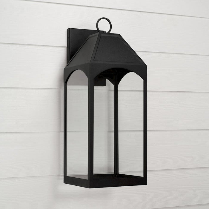 Capital Lighting Burton 1 Light Outdoor Wall Lantern, Black