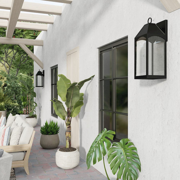 Capital Lighting Burton 1 Light Outdoor Wall Lantern, Black