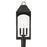 Capital Lighting Burton 4 Light Outdoor Post-Lantern, Black/Clear