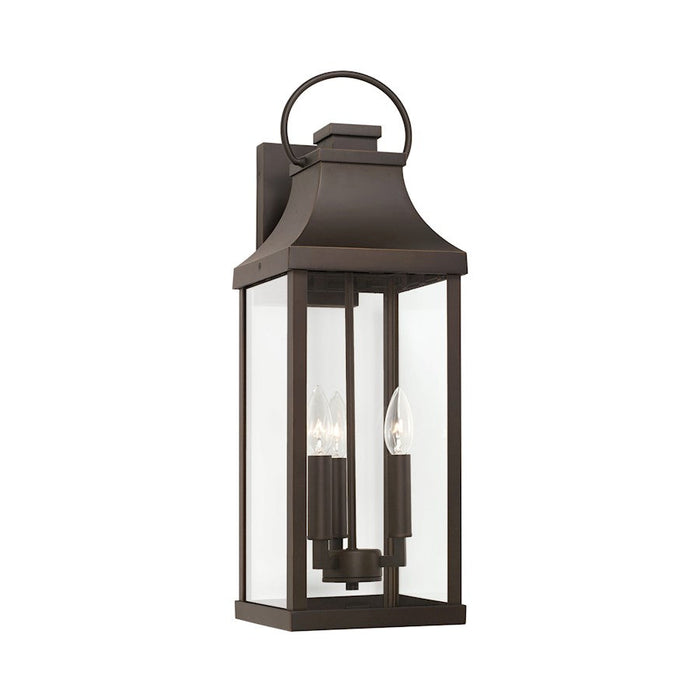 Capital Lighting Bradford 3 Light Outdoor Wall Lantern, Bronze/Clear - 946431OZ