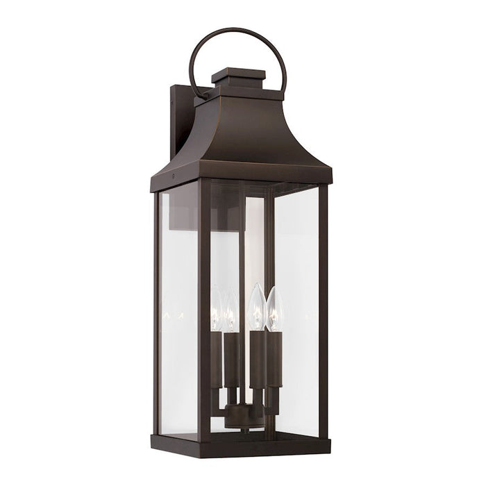 Capital Lighting Bradford 4 Light Outdoor Wall Lantern, Bronze/Clear - 946441OZ