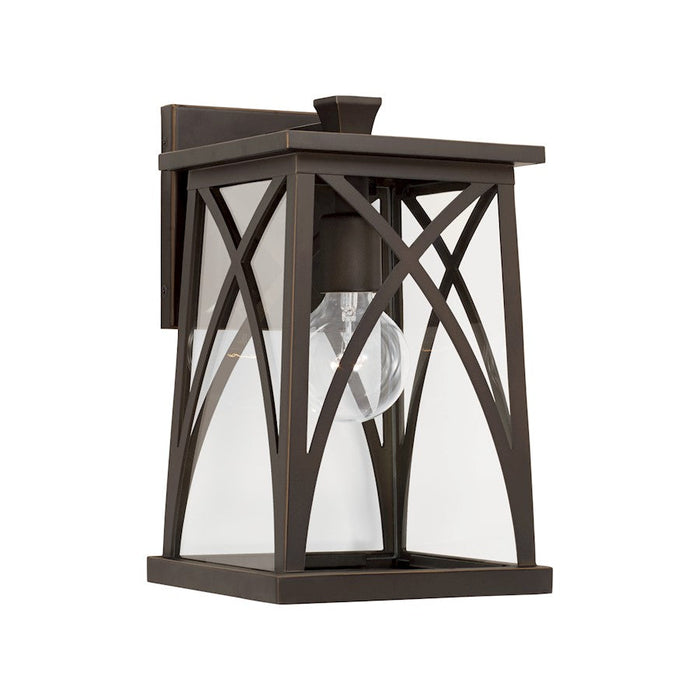 Capital Lighting Marshall 1 Light Outdoor Wall Lantern, Bronze/Clear - 946511OZ