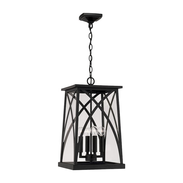 Capital Lighting Marshall 4 Light Outdoor Hanging Lantern, Black - 946542BK