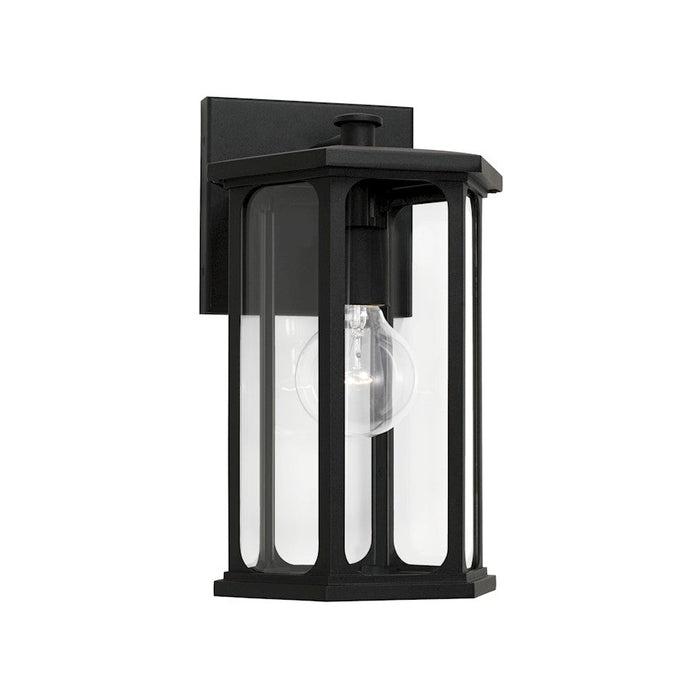 Capital Lighting Walton 1 Light Outdoor Wall Lantern, Black/Clear - 946611BK