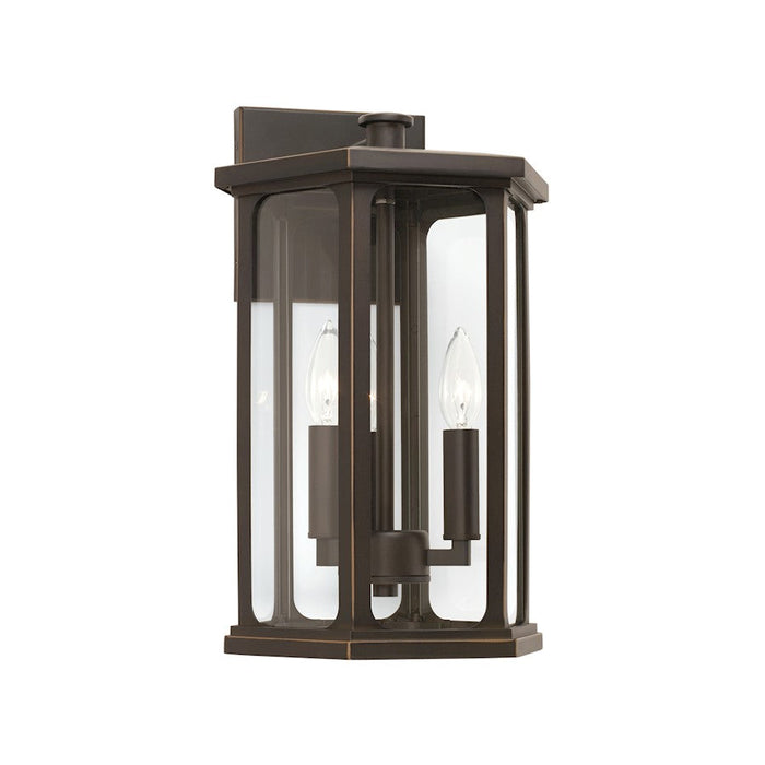 Capital Lighting Walton 3 Light Outdoor Wall Lantern, Bronze/Clear - 946631OZ