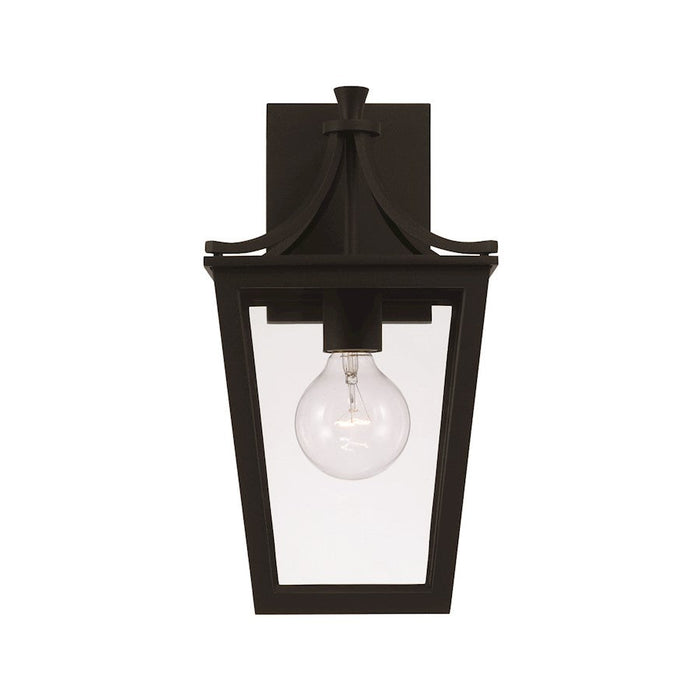 Capital Lighting Adair Outdoor Wall Lantern, Black/Clear