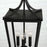 Capital Lighting Adair 4 Light Outdoor Hanging Lantern, Black/Clear