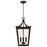 Capital Lighting Adair 4 Light Outdoor Hanging Lantern, Black/Clear