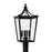 Capital Lighting Adair 4 Light Outdoor Post Lantern, Black/Clear - 947943BK