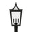 Capital Lighting Adair 4 Light Outdoor Post Lantern, Black/Clear