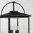 Capital Lighting Bryson 4 Light Outdoor Post Lantern, Black/Clear