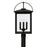 Capital Lighting Bryson 4 Light Outdoor Post Lantern, Black/Clear