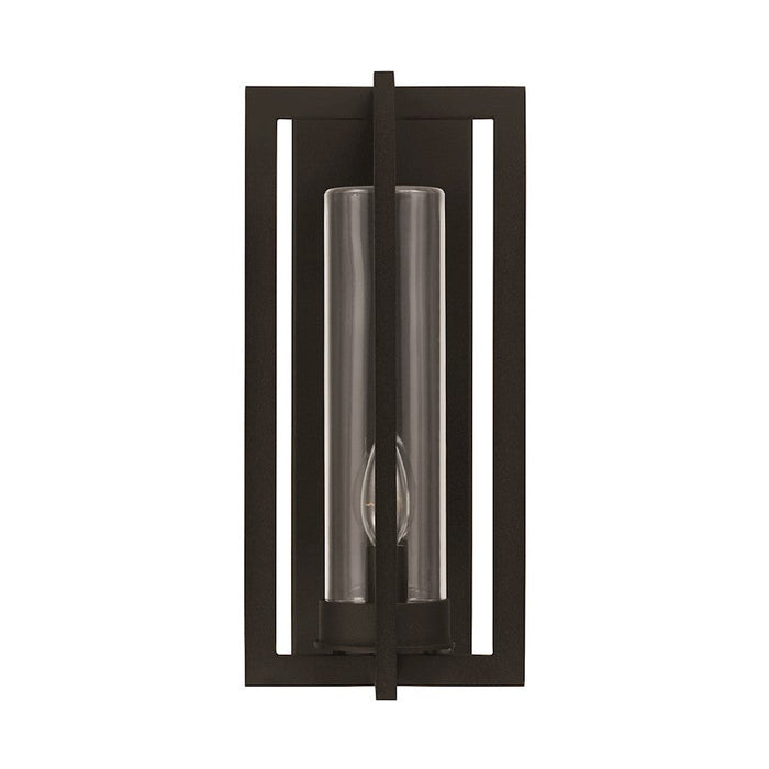 Capital Lighting Kent Outdoor Wall Lantern, Black/Clear