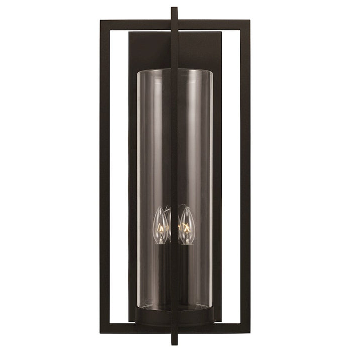 Capital Lighting Kent 3 Light Outdoor Wall Lantern, Black/Clear