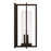 Capital Lighting Kent 3 Light Outdoor Wall Lantern, Black/Clear