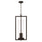 Capital Lighting Kent 3 Light Outdoor Hanging Lantern, Black/Clear