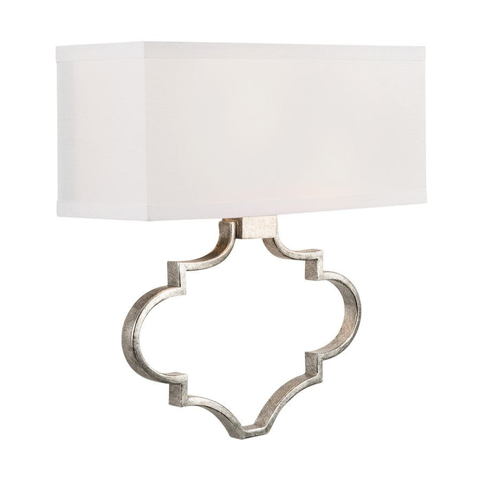 Austin Allen & Co Marisell 2 Light Sconce, Antique Silver, Bolt-On