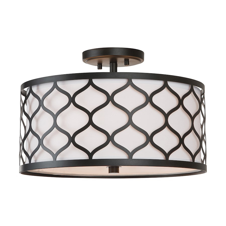 Austin Allen & Co Felicia 3 Light Semi-Flush Mount, Matte Black - 9D305A