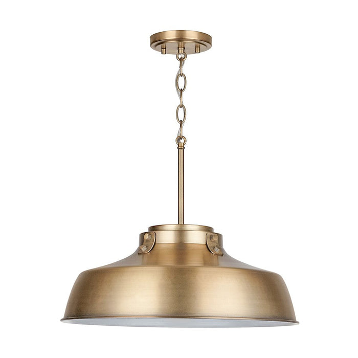 Austin Allen & Co. Oakwood 1-Light Pendant, Aged Brass - 9D328A