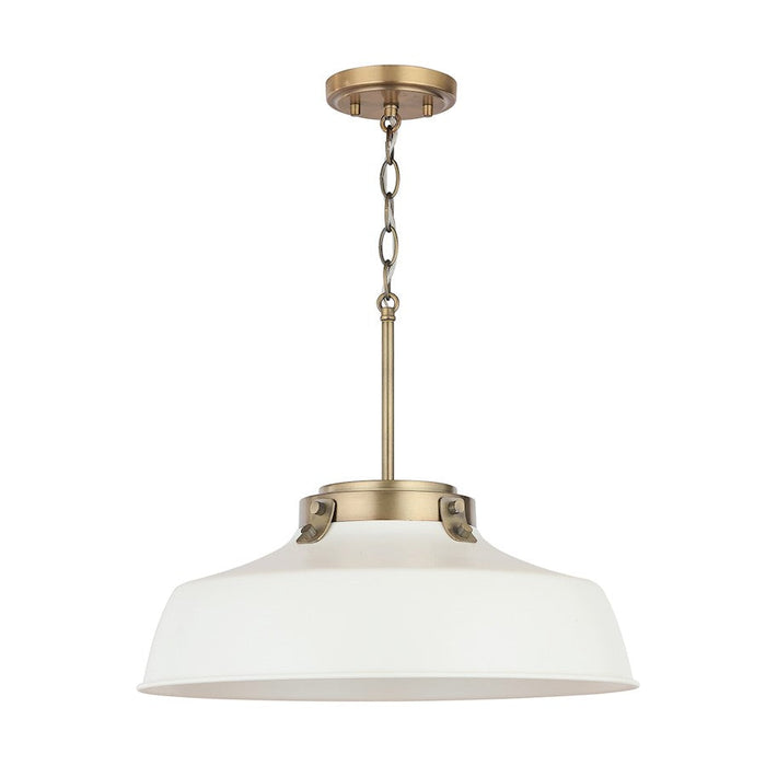 Austin Allen & Co. Oakwood 1-Light Pendant, Matte White - 9D330A