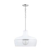 Austin Allen & Co. Gemini 1-Light Pendant, White - 9D338A