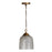 Austin Allen & Co. Newport 1 Light Pendant, Patinaed Brass/Stone Seeded - 9D340A