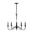 Austin Allen & Co. 5-Light Candelabra Chandelier, Matte Black - 9F375A