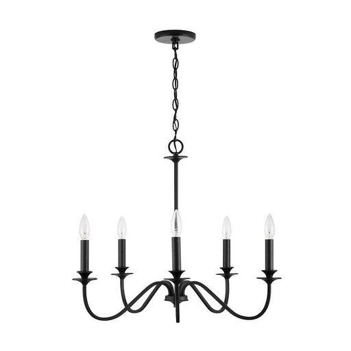 Austin Allen & Co. 5-Light Candelabra Chandelier, Matte Black - 9F375A