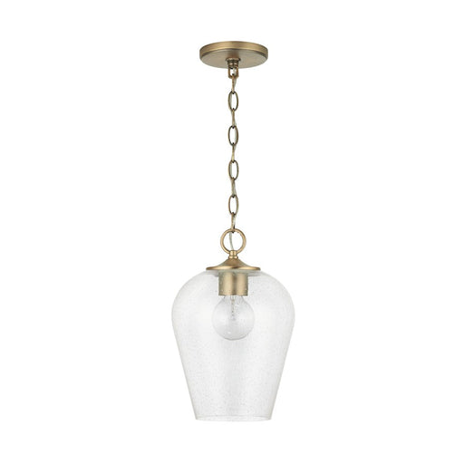 Austin Allen & Co. Verret 1-Light Pendant, Aged Brass - 9F376A