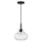 Austin Allen & Co. 1-Light Pendant, Matte Black/Wavy Glass - AA1004MB