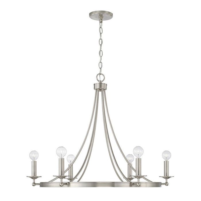 Austin Allen & Co. 6-Light Chandelier, Brushed Nickel - AA1005BN