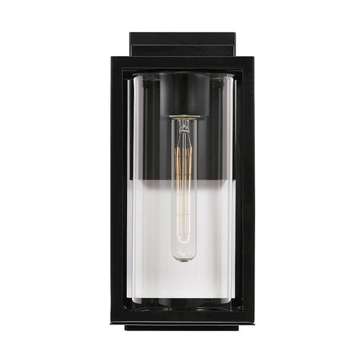 Austin Allen & Co Kessler 1 Light Outdoor Wall-Lantern, Black/Clear