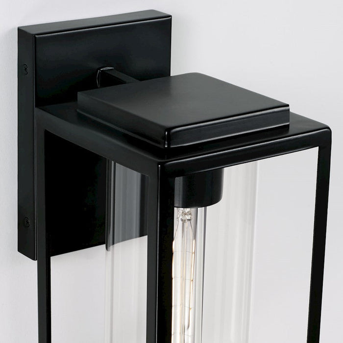 Austin Allen & Co Kessler 1 Light Outdoor Wall-Lantern, Black/Clear