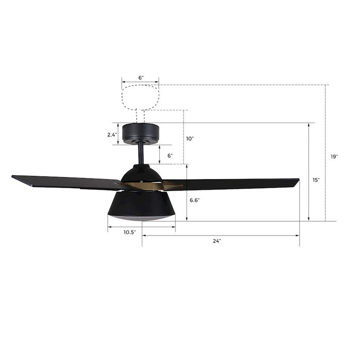 Carro Kenora 48" Ceiling Fan/Remote/Light Kit