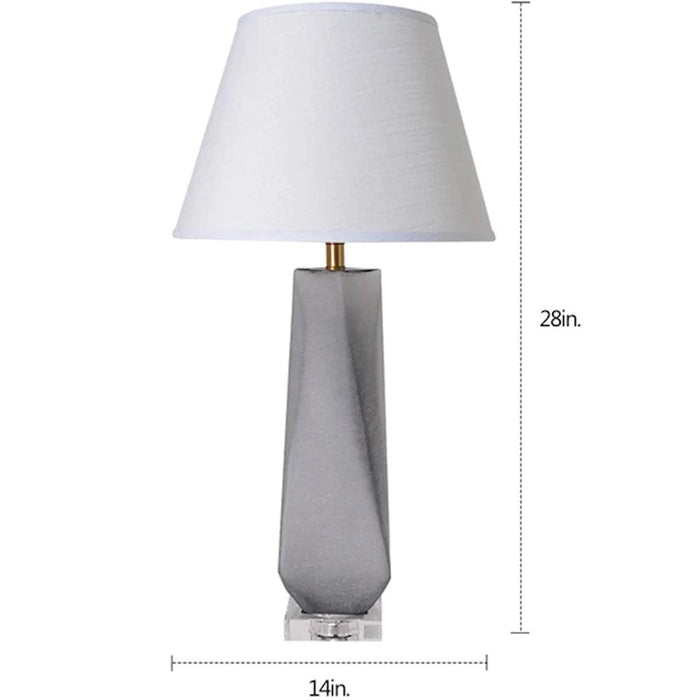 Carro Kala 1 Light 28" Table Lamp/Single, Smoke Grey/White