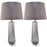 Carro Kala 1 Light 28" Table Lamp, Set of 2, Smoke Grey/Grey - VAT-G28022A1