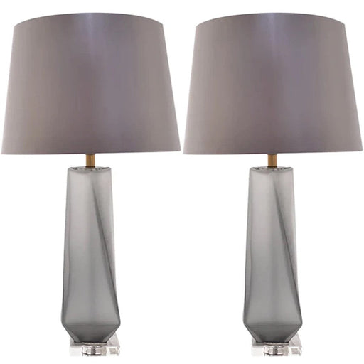 Carro Kala 1 Light 28" Table Lamp, Set of 2, Smoke Grey/Grey - VAT-G28022A1