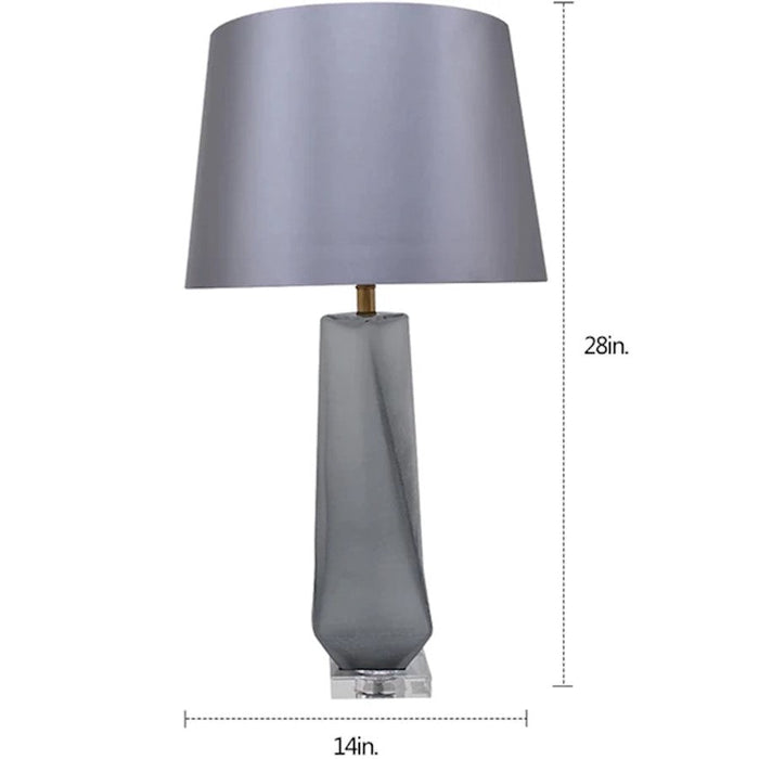 Carro Kala 1 Light 28" Table Lamp, Set Of 2, Smoke Grey/Grey