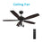 Carro Huntley 52" Ceiling Fan/Remote/Light Kit, BK/Walnut - VC525D-L31-BF-1