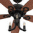 Carro Huntley 52" Ceiling Fan/Remote/Light Kit, Black