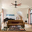 Carro Huntley 52" Ceiling Fan/Remote/Light Kit, Black