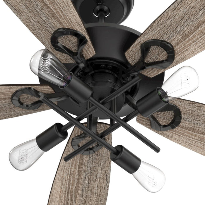 Carro Karson 52" 100W Ceiling Fan/Remote/Light Kit, Bk/Walnut